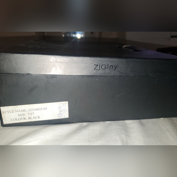 Ziginy Black Label leather rhinestone Studded Embellished Wedged Platforms sz 7 - Picture 11 of 12